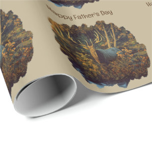 Bull Elk in Autumn Forest Wrapping Paper