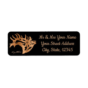 Bull Elk Label Return Address Label