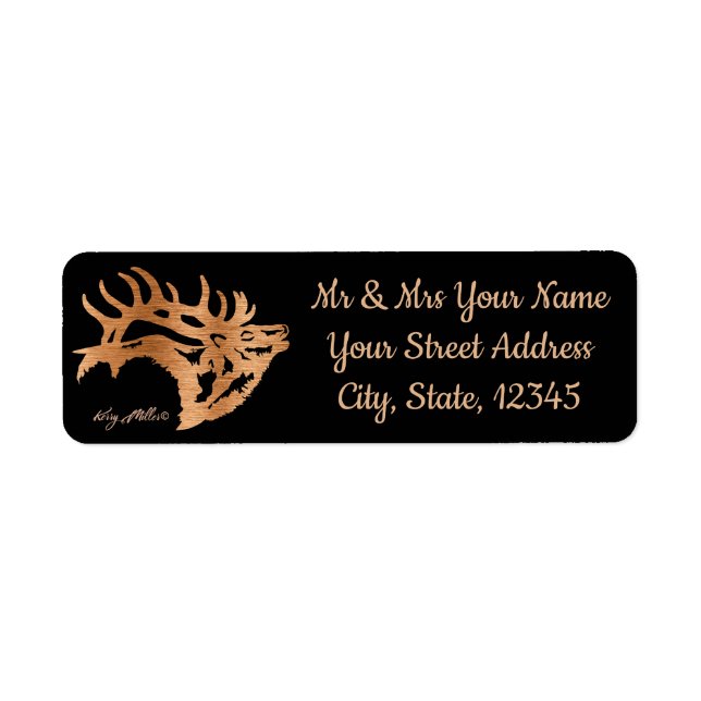 Bull Elk Label Return Address Label (Front)