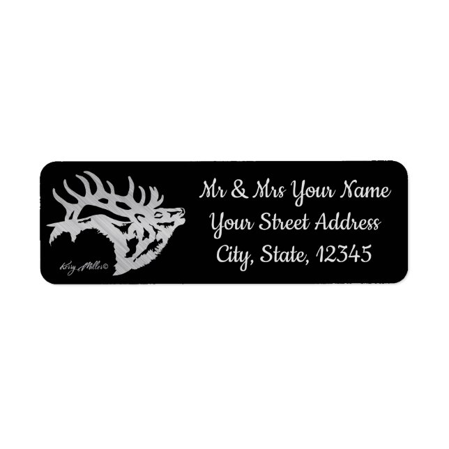 Bull Elk Label Return Address Label (Front)