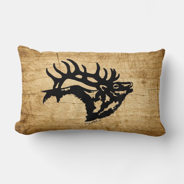 Bull Elk Lumbar Cushion (Front)