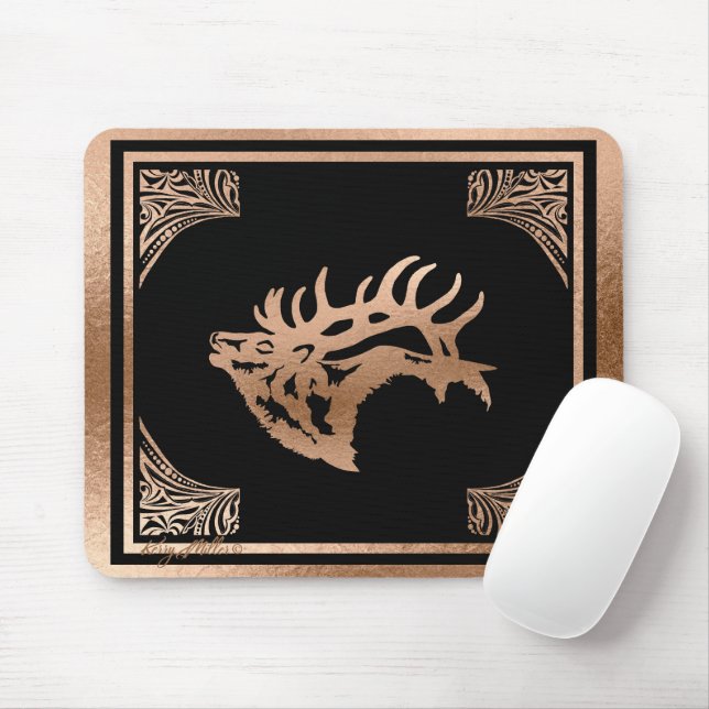 Bull Elk Mouse Pad (With Mouse)
