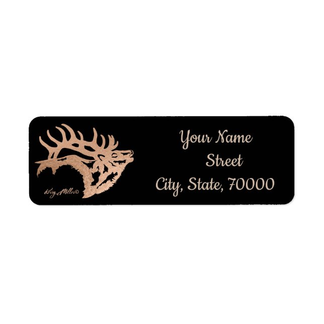 Bull Elk Return Address Label (Front)