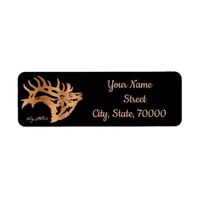 Bull Elk Return Address Label (Front)