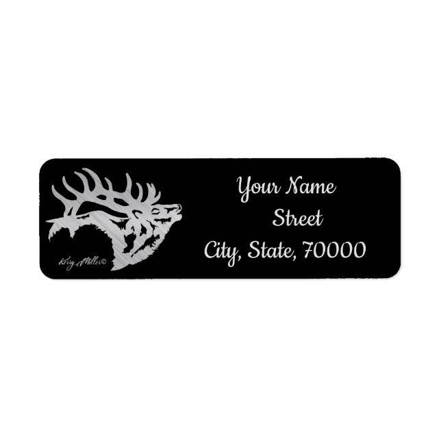 Bull Elk Return Address Label (Front)