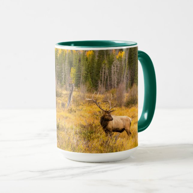 Bull Elk | Rocky Mountain National Park Colorado Mug (Front Right)