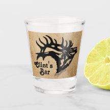 Bull Elk Shot Glass