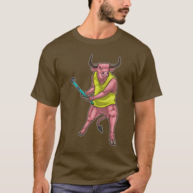 Bull Field hockey Hockey stick T-Shirt (Front)
