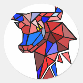 Bull Geometry Sticker – Geometric Bull