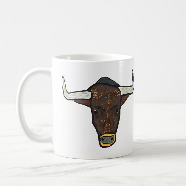Bull Head Coffee Mug (Left)