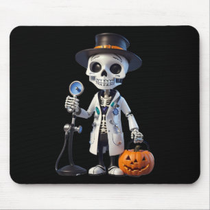 Bull Horns And Skull Mouse Pad