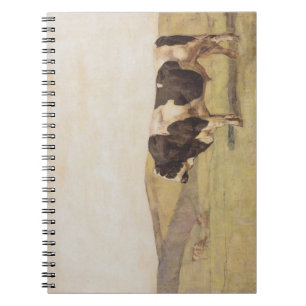 Bull in a Rural Landscape (by Ferdinand Hodler) Notebook