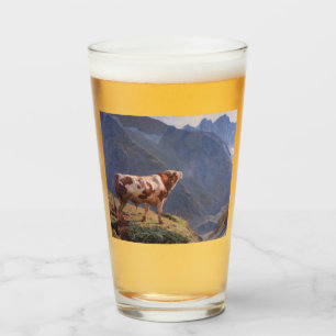Bull in the Alps (by Eugène Burnand) Glass