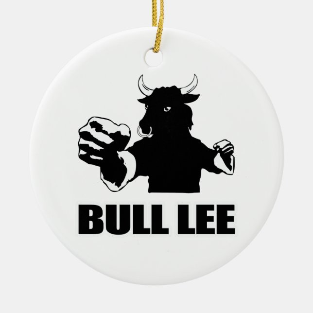 Bull Lee Ceramic Tree Decoration (Front)
