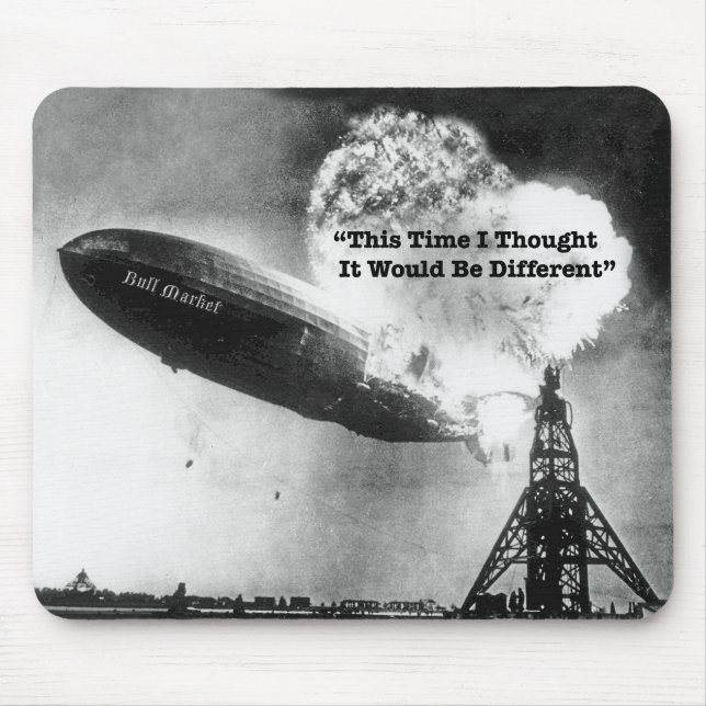 Bull Market Crash Humour Mouse Pad (Front)