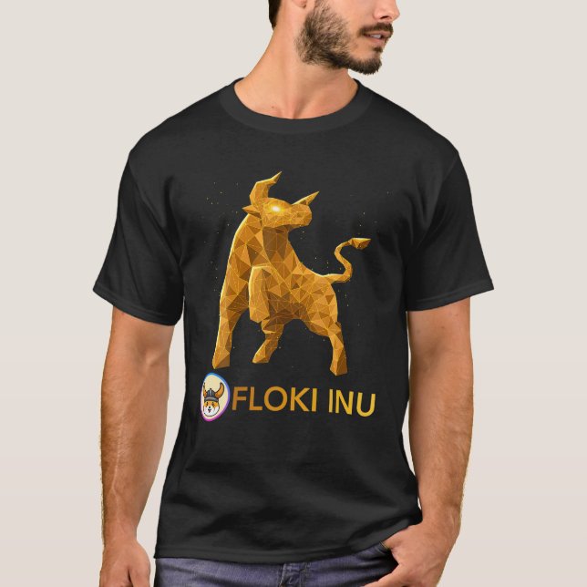 Bull Market Floki Inu Coin To The Moon Crypto Toke T-Shirt (Front)