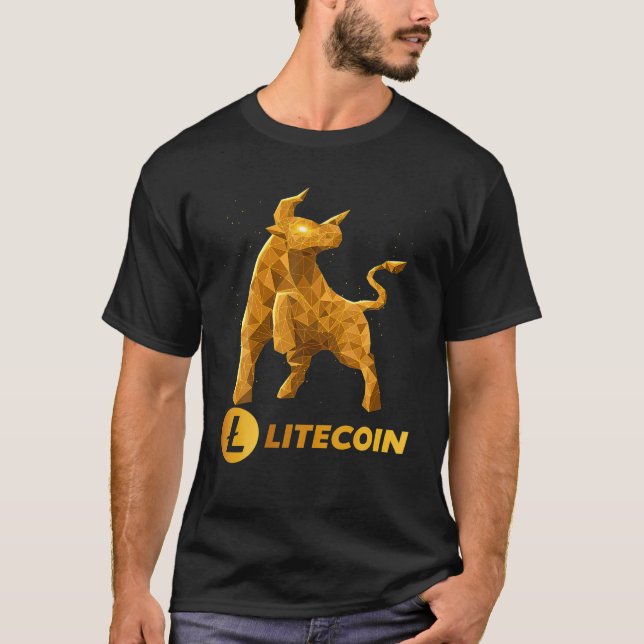 Bull Market Litecoin LTC Coin To The Moon Crypto T T-Shirt (Front)