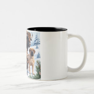 Bull, Mastiff, Dog at the outdoors Two-Tone Coffee Mug