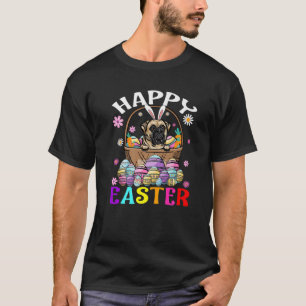 Bull Mastiff Dog Happy Easter Bunny Eggs Easter T-Shirt