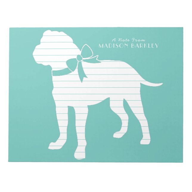 Bull Mastiff Dog Puppy Bullmastiff Notepad (Front)