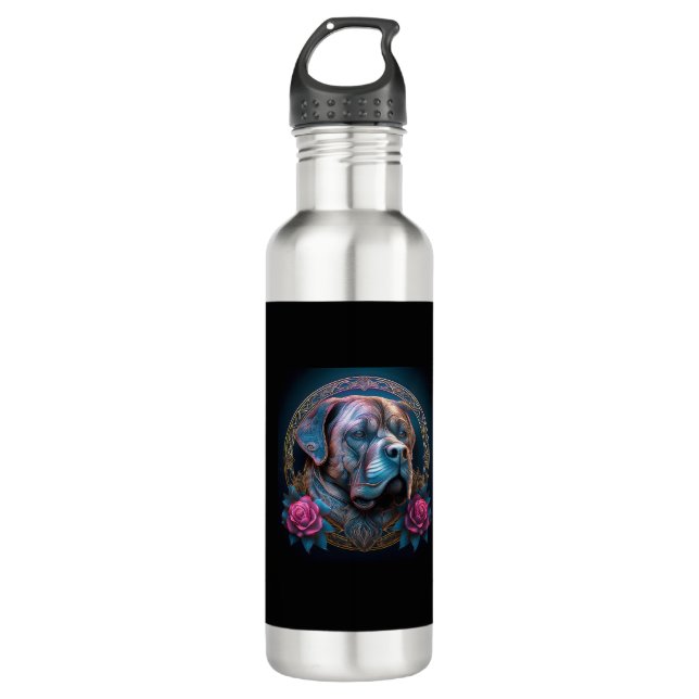 Bull Mastiff Peers Through A Time Portal 710 Ml Water Bottle (Front)