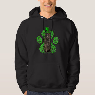 Bull Mastiff Shamrock Paw Clovers St Patrick S Day Hoodie