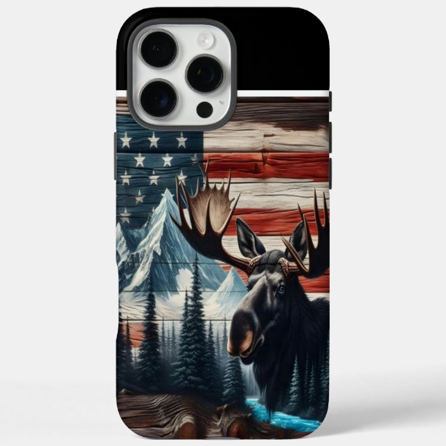 Bull Moose American Pride Case-Mate iPhone Case (Back)