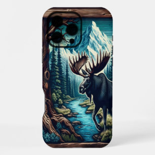 Bull Moose By The Stream iPhone 16 Pro Max Case