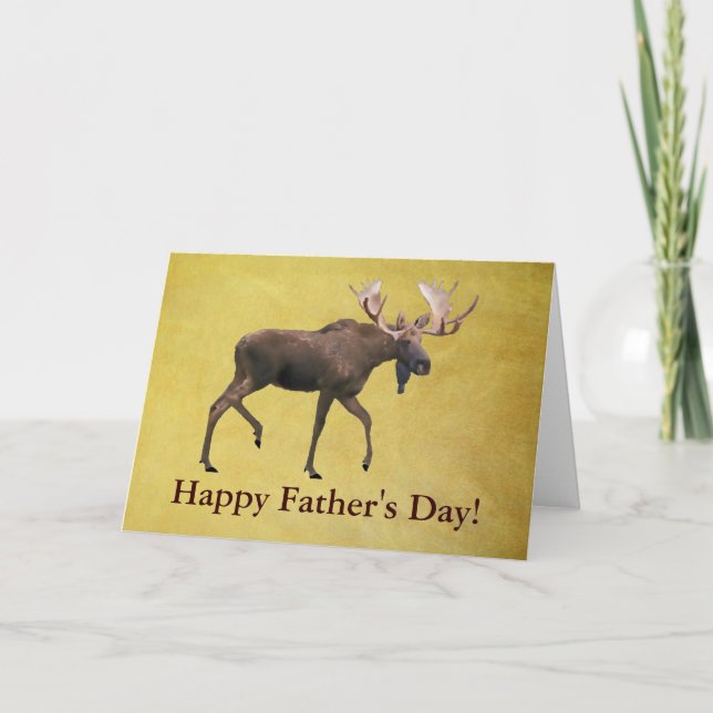 Bull Moose Father's Day Card (Front)