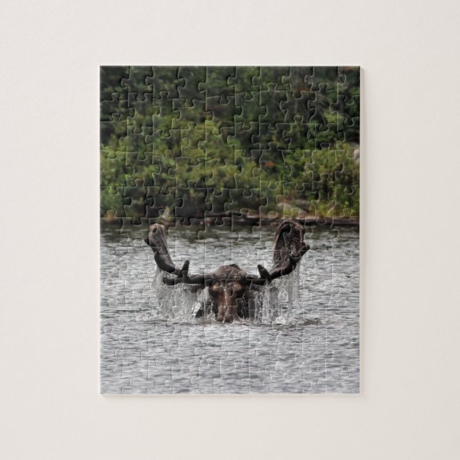 Bull Moose Jigsaw Puzzle (Vertical)