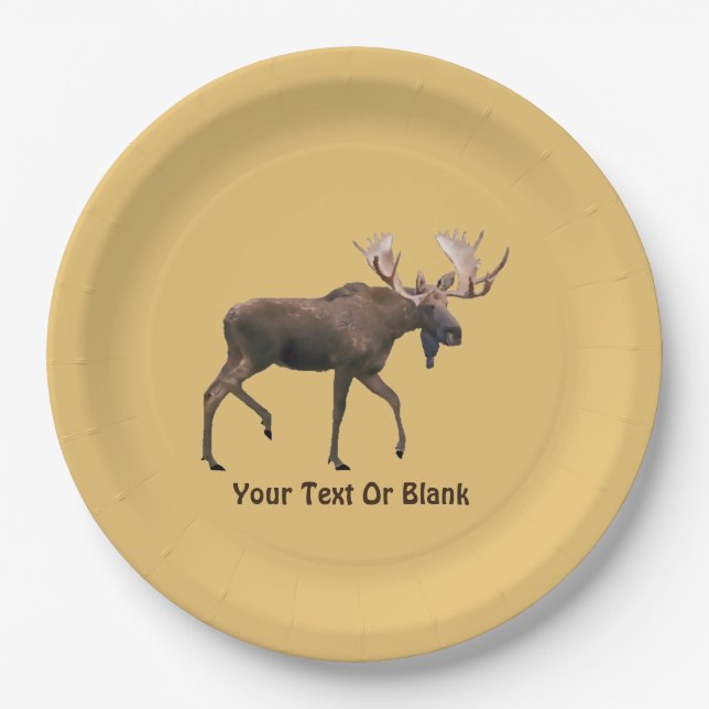 Bull Moose Paper Plate (Front)