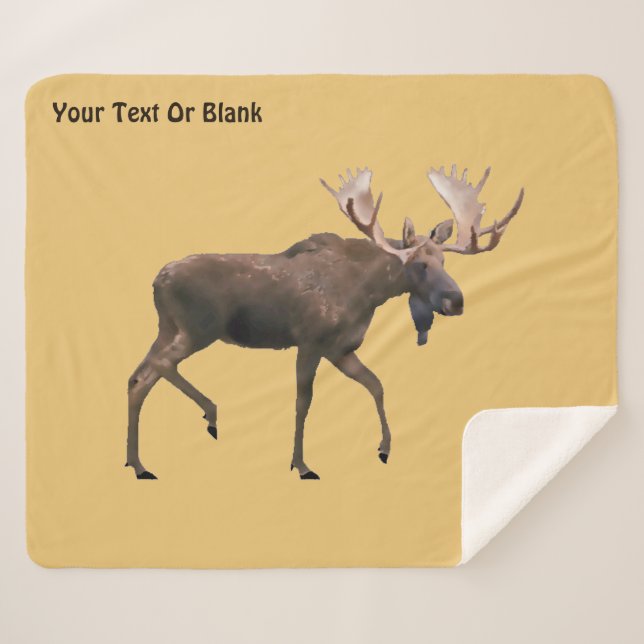 Bull Moose Sherpa Blanket (Front (Horizontal))