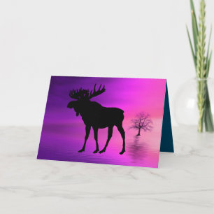 Bull Moose Silhouette Card