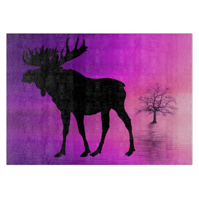 Bull Moose Silhouette Cutting Board (Front)