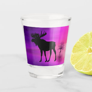 Bull Moose Silhouette Shot Glass