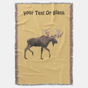 Bull Moose Throw Blanket