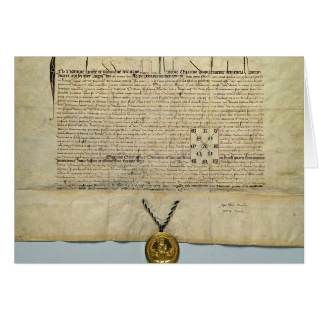 Bull of Charles IV  Holy Roman Emperor (Front Horizontal)