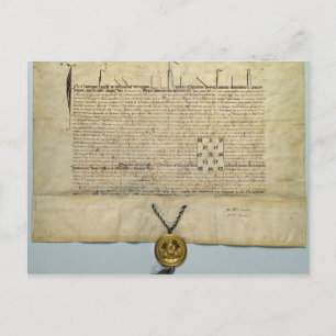Bull of Charles IV Holy Roman Emperor Postcard
