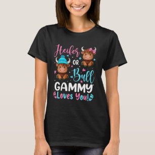 Bull or Heifer Gammy Loves You Highland Cow Lover T-Shirt