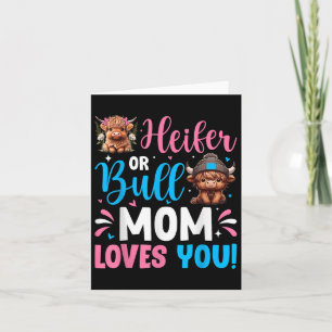Bull Or Heifer Gender Reveal Highland Cow Mum Fami Card