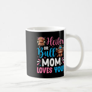 Bull Or Heifer Gender Reveal Highland Cow Mum Fami Coffee Mug