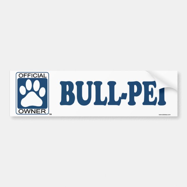 Bull-Pei Blue Bumper Sticker (Front)