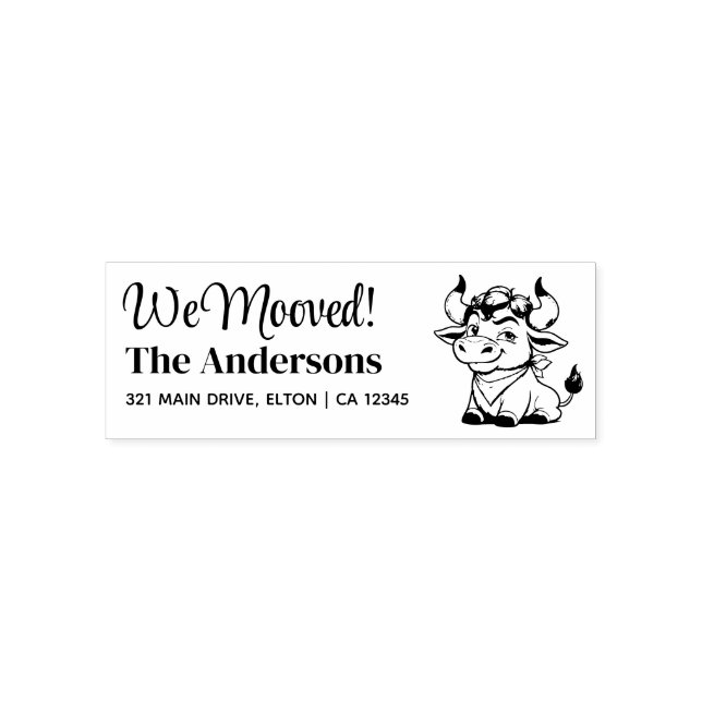 Bull Personalise Return Address  Self-inking Stamp (Design)