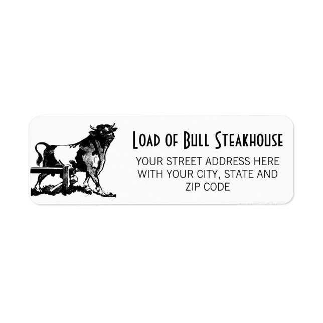 Bull Ranch Return Address Label (Front)