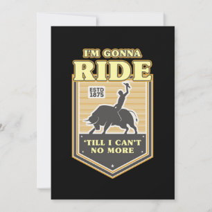 Bull Rider Cowboy Country Western Rider Rodeo Gift Invitation