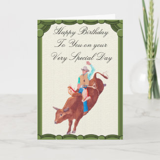 Bull Rider ~ I Love Rodeo Card