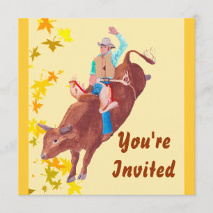Bull Rider ~ I Love Rodeo Invitation