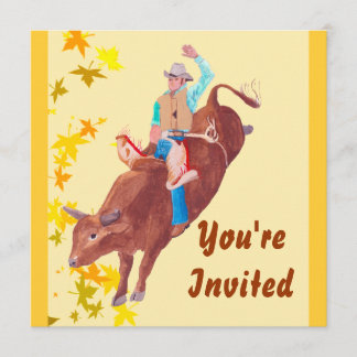 Bull Rider ~ I Love Rodeo Invitation