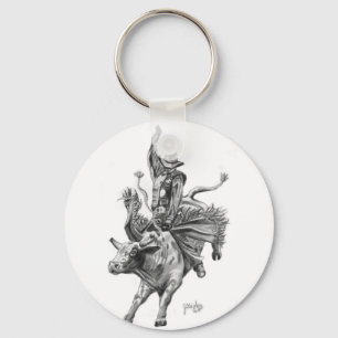 Bull Rider Key Ring