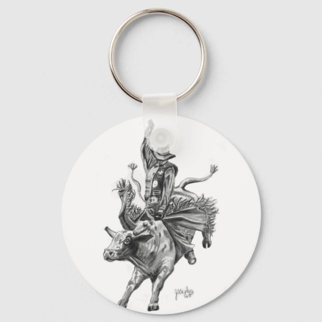 Bull Rider Key Ring (Front)